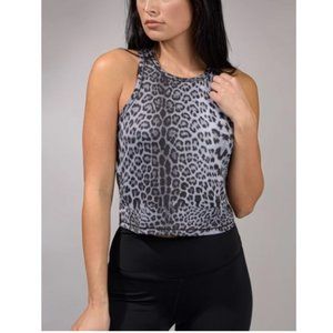 Yogalicious Lux Jaguar Grey Nude Tech Tank L